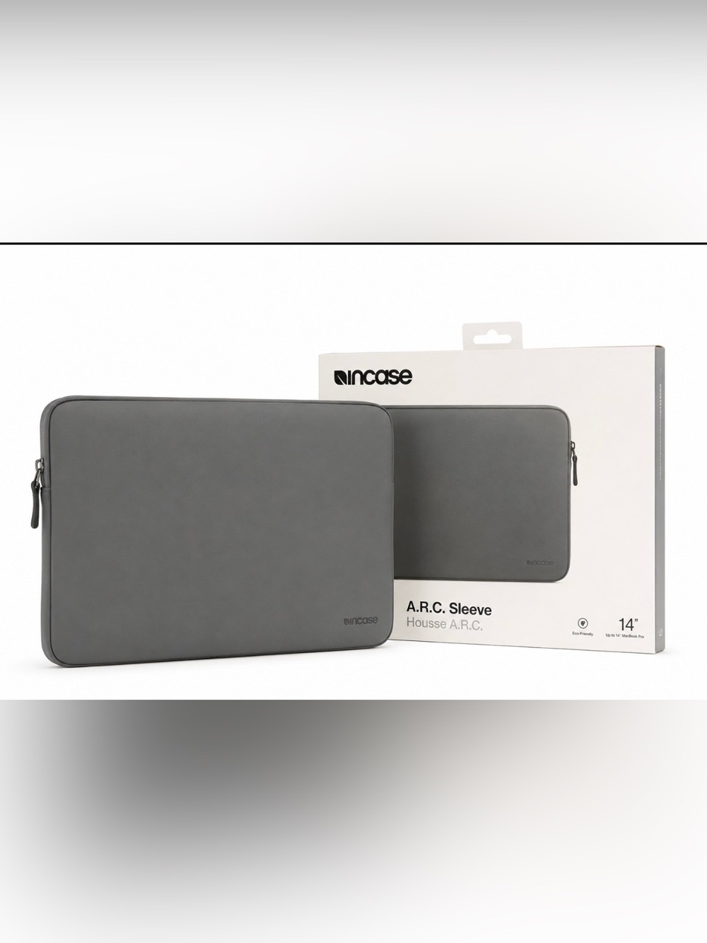 Incase A.R.C. Sleeve 14in Laptop Sleeve Case Polyester Water-Resistant Gray